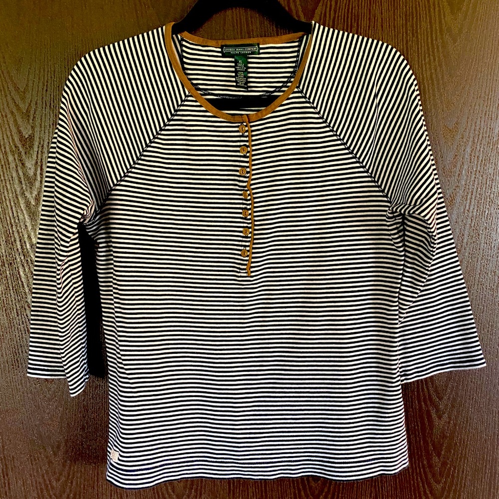 Lauren Jeans Company XL striped shirt.